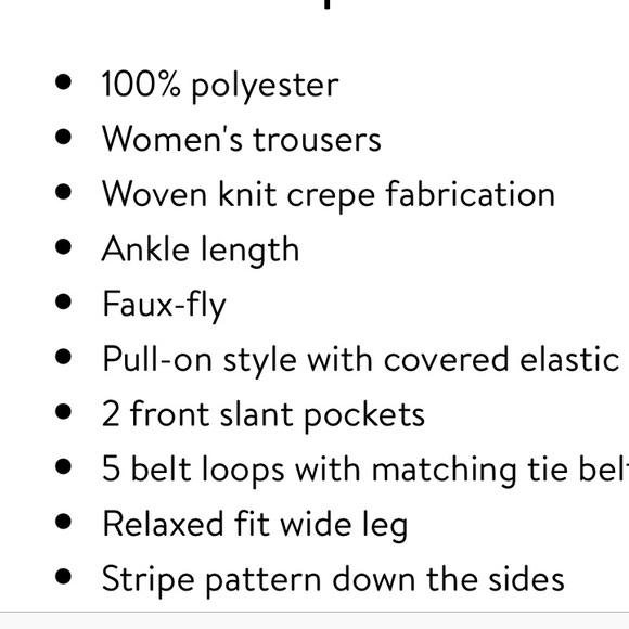 NWT Side Stripe Pants - Picture 3 of 6